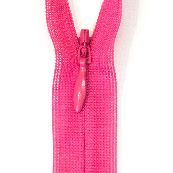 Reißverschluss, nahtverdeckt, Kunststoff, Pink, 40 cm