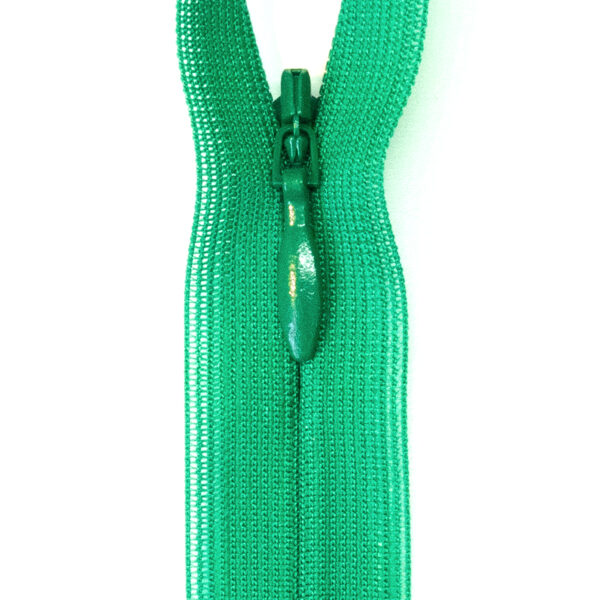 Reißverschluss, nahtverdeckt, Kunststoff, Grün, 22 cm