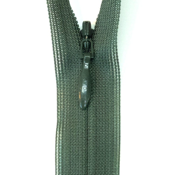 Reißverschluss, nahtverdeckt, Kunststoff, Oliv, 22 cm
