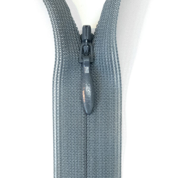 Reißverschluss, nahtverdeckt, Kunststoff, Grau, 22 cm