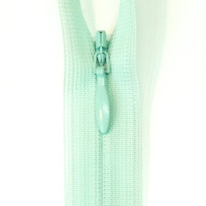 Reißverschluss, nahtverdeckt, Kunststoff, Pastellgrün, 22 cm