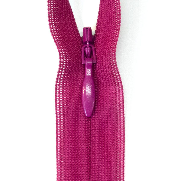 Reißverschluss, nahtverdeckt, Kunststoff, Bordeaux, 22 cm