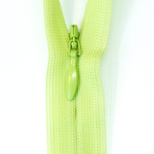 Reißverschluss, nahtverdeckt, Kunststoff, Grün, 60 cm