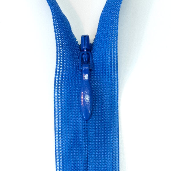 Reißverschluss, nahtverdeckt, Kunststoff, Royalblau, 40 cm
