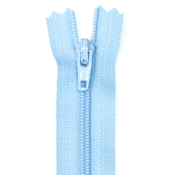 Reißverschluss, nicht teilbar, Kunststoff, Pastellblau, 40 cm