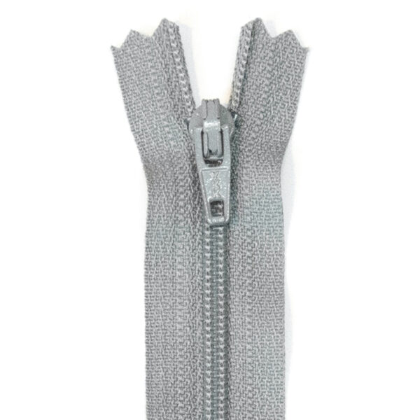 Reißverschluss, nicht teilbar, Kunststoff, Grau, 16 cm