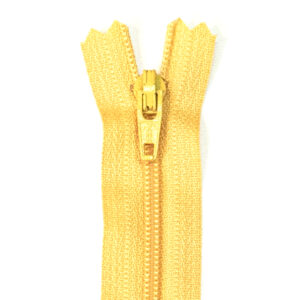 Reißverschluss, nicht teilbar, Kunststoff, Gelb, 25 cm