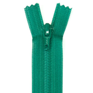 Reißverschluss, nicht teilbar, Kunststoff, Grün, 12 cm