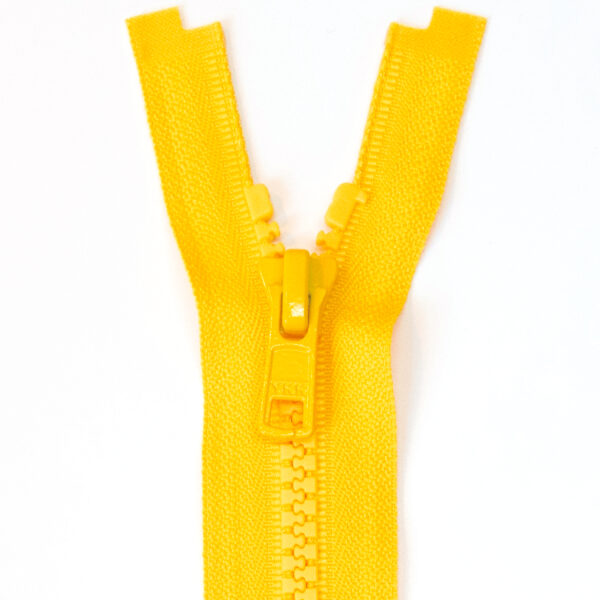 Reißverschluss, teilbar, Kunststoff, Gelb, 60 cm