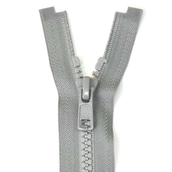 Reißverschluss, teilbar, Kunststoff, Grau, 30 cm