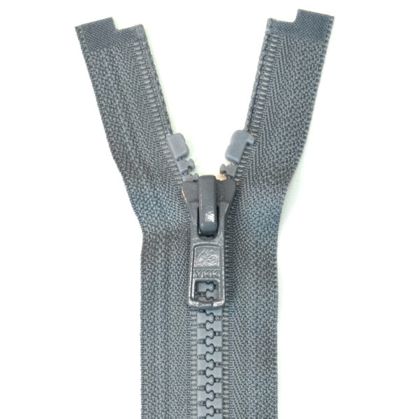 Reißverschluss, teilbar, Kunststoff, Grau, 30 cm