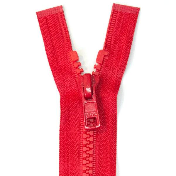 Reißverschluss, teilbar, Kunststoff, Rot, 30 cm
