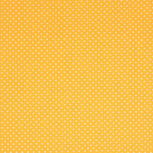 Popeline, Polka Dots (klein), Gelb, Weiß