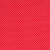 Popeline, Polka Dots (klein), Rot, Weiß