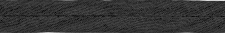 Schrägband, gewebt, 100% CO, Schwarz, B: 40/20 mm, L: 5 m