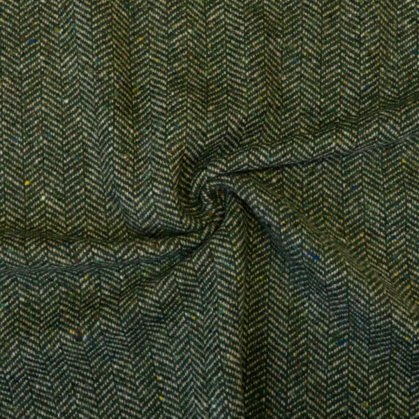 Tweed, Fischgrat, Beigegrau, Dunkelgrün, Blau, Gelb