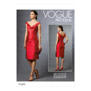 Einzelschnittmuster Vogue, Kleid, große Größen, Orange