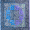 exquisiter Crêpe de Chine, grafisch gemustert, Paisley-Muster, blautöne, lilatöne, schwarz/weiß