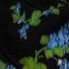 edler Crêpe, floral gemustert, schwarz, grün, blau