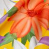 Chiffon, florale Motive, gelb, orange