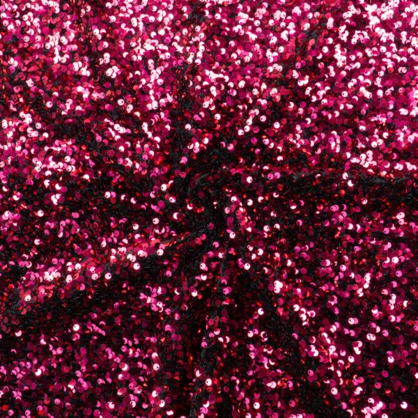 elastische Paillette, Glanzeffekt, uni, pink, schwarz