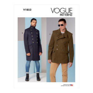 Einzelschnittmuster Vogue, Jacke, Herrenmode, große Größen, Grün