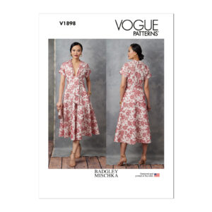 Einzelschnittmuster Vogue, große Größen, Kleid, Orange