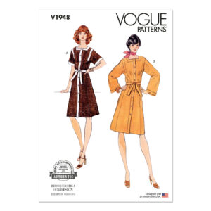 Einzelschnittmuster Vogue, Kleid, große Größen, Orange