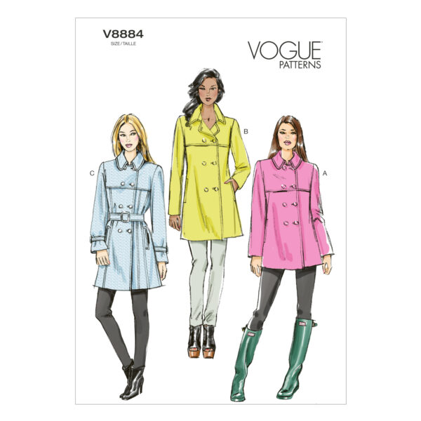 Einzelschnittmuster Vogue, Jacke, große Größen, Grün
